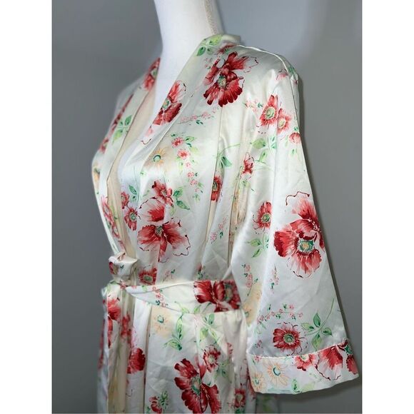 Women’s Floral 3/4 Sleeve Robe Wedding Bridal Small - Picture 3 of 9